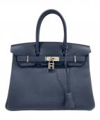 HERMESエルメス）の古着「バーキン30/シルバー金具/トゴ/ブルーニュイ/A刻印」｜ブルーニュイ