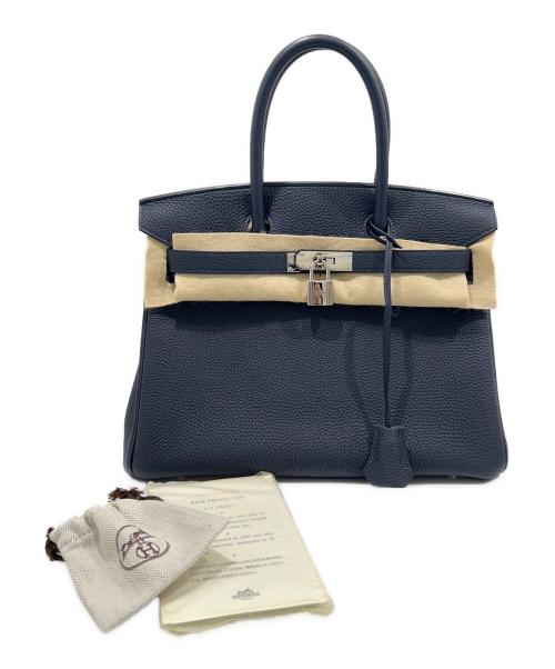 HERMES（エルメス）HERMES (エルメス) バーキン30/シルバー金具/トゴ/ブルーニュイ/A刻印 ブルーニュイ サイズ:30の古着・服飾アイテム