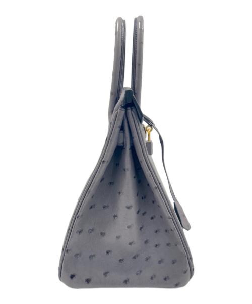 HERMES（エルメス）HERMES (エルメス) バーキン30/ゴールド金具/オーストリッチ/X刻印 グレーパープル系 サイズ:30の古着・服飾アイテム