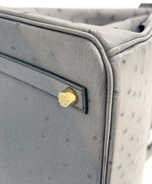 HERMES（エルメス）HERMES (エルメス) バーキン30/ゴールド金具/オーストリッチ/X刻印 グレーパープル系 サイズ:30の古着・服飾アイテム