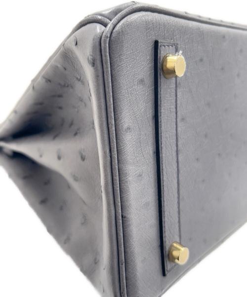 HERMES（エルメス）HERMES (エルメス) バーキン30/ゴールド金具/オーストリッチ/X刻印 グレーパープル系 サイズ:30の古着・服飾アイテム