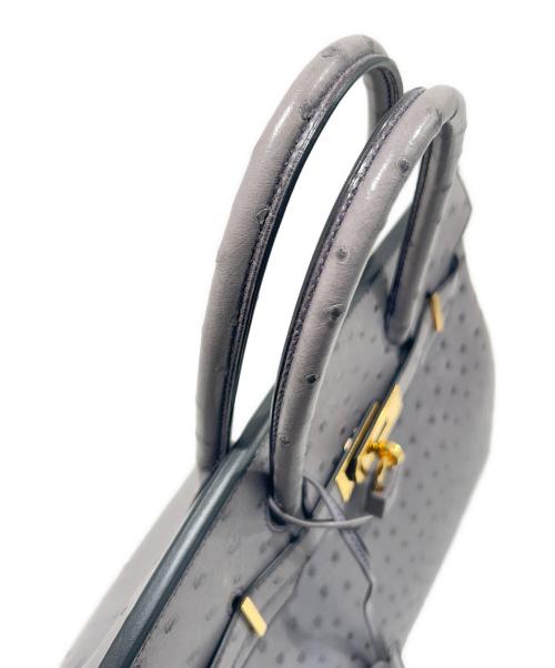 HERMES（エルメス）HERMES (エルメス) バーキン30/ゴールド金具/オーストリッチ/X刻印 グレーパープル系 サイズ:30の古着・服飾アイテム