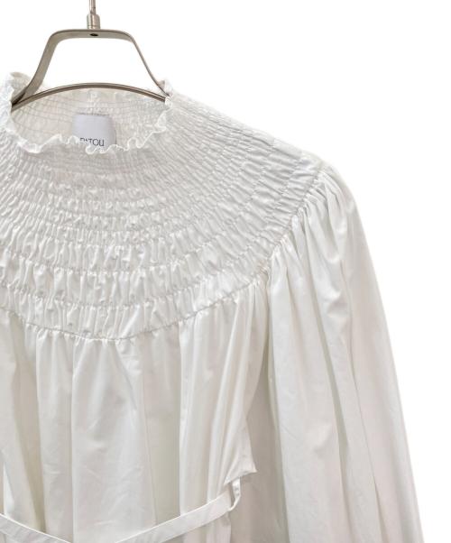 patou（パトゥ）patou (パトゥ) プルオーバーブラウス ホワイト サイズ:36の古着・服飾アイテム