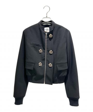 中古・古着通販】HERMES (エルメス) Emblem Button Bomber Jacket MA-1