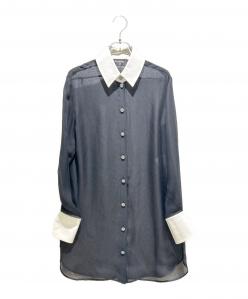 CHANEL（シャネル）の古着「Coco Button Sheer Long Sleeve Shirt ココボタン シースルー ロングスリーブシャツ/P71669V62717」