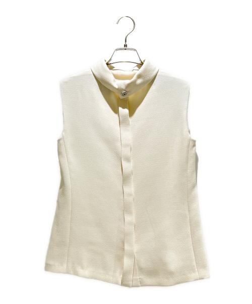 CHANEL（シャネル）CHANEL (シャネル) 22C Coco Button Sleeveless Blouse ココボタン ノースリーブ ブラウス/P71866V63363 ホワイト サイズ:34の古着・服飾アイテム