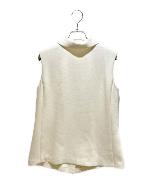 CHANEL（シャネル）CHANEL (シャネル) 22C Coco Button Sleeveless Blouse ココボタン ノースリーブ ブラウス/P71866V63363 ホワイト サイズ:34の古着・服飾アイテム