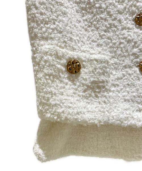 CHANEL（シャネル）CHANEL (シャネル) ココボタンツイードベスト P72532V64383 ホワイト サイズ:34の古着・服飾アイテム
