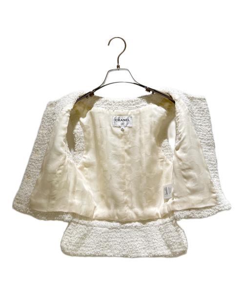 CHANEL（シャネル）CHANEL (シャネル) ココボタンツイードベスト P72532V64383 ホワイト サイズ:34の古着・服飾アイテム