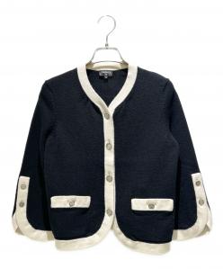 CHANEL（シャネル）の古着「P78 ココマーク カシミヤ トリムニットカーディガン/Coco Mark Cashmere Trim Knit Cardigan/P78954K11387」