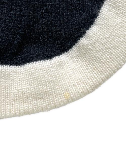 CHANEL（シャネル）CHANEL (シャネル) P78 ココマーク カシミヤ トリムニットカーディガン/Coco Mark Cashmere Trim Knit Cardigan/P78954K11387 ホワイト×ブラック サイズ:34の古着・服飾アイテム
