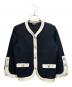 CHANEL（シャネル）の古着「P78 ココマーク カシミヤ トリムニットカーディガン/Coco Mark Cashmere Trim Knit Cardigan/P78954K11387」｜ホワイト×ブラック