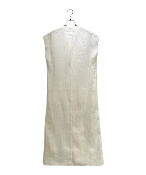BLAMINK（ブラミンク）BLAMINK (ブラミンク) ノースリーブVネックワンピース ホワイト サイズ:36の古着・服飾アイテム