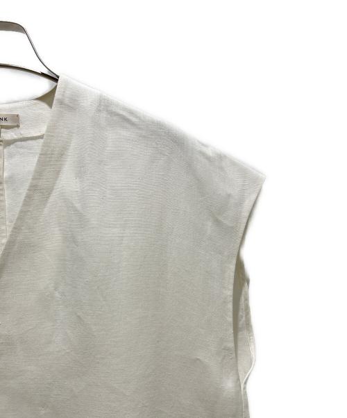 BLAMINK（ブラミンク）BLAMINK (ブラミンク) ノースリーブVネックワンピース ホワイト サイズ:36の古着・服飾アイテム