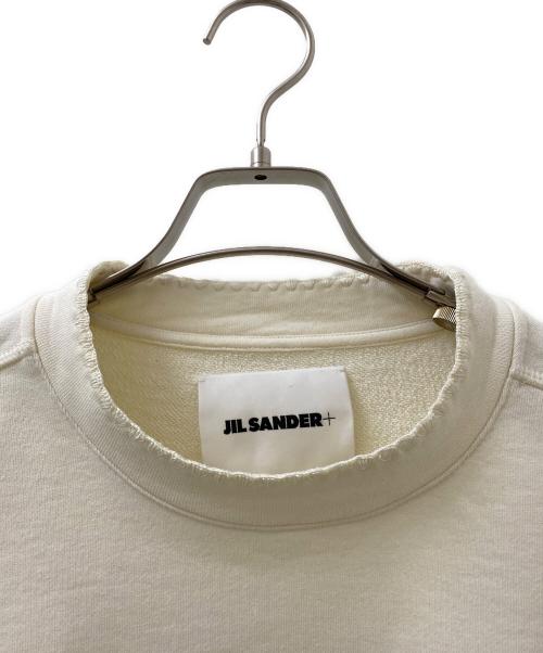 JIL SANDER+（ジルサンダープラス）JIL SANDER+ (ジルサンダープラス) ネック刺しゅう オーバーサイズ モックネックスウェット ホワイト サイズ:Sの古着・服飾アイテム