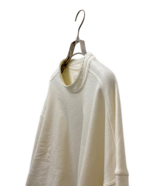 JIL SANDER+（ジルサンダープラス）JIL SANDER+ (ジルサンダープラス) ネック刺しゅう オーバーサイズ モックネックスウェット ホワイト サイズ:Sの古着・服飾アイテム