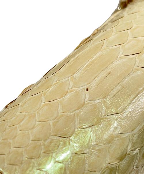 CHANEL（シャネル）CHANEL (シャネル) パイソンダブルフラプマトラッセ25/classic double flap/チェーンショルダーバッグ パールホワイト サイズ:25の古着・服飾アイテム