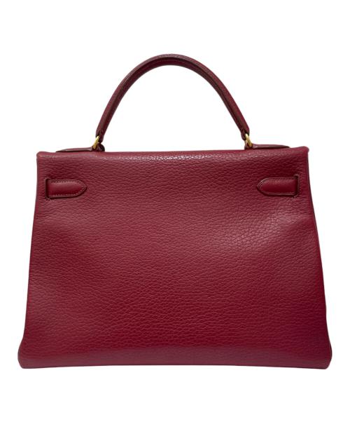 HERMES（エルメス）HERMES (エルメス) ケリー32 内縫い/ゴールド金具/トリヨンクレマンス/レッド系/〇Ｖ:1992年製 レッド系 サイズ:32の古着・服飾アイテム