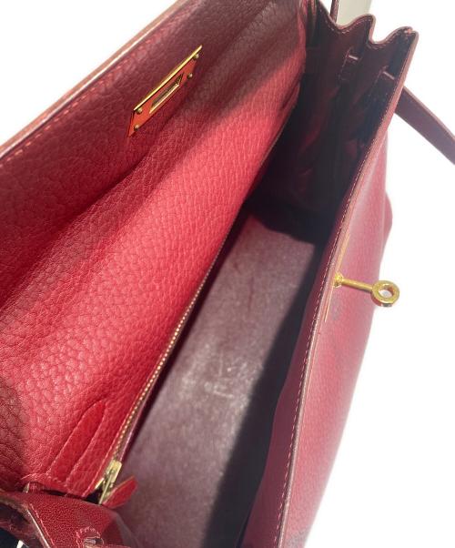 HERMES（エルメス）HERMES (エルメス) ケリー32 内縫い/ゴールド金具/トリヨンクレマンス/レッド系/〇Ｖ:1992年製 レッド系 サイズ:32の古着・服飾アイテム