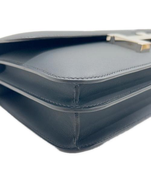 HERMES（エルメス）HERMES (エルメス) Constance III Elan コンスタンス3 エラン/ブラック系/ネイビー系/ソンブレロ/シルバー金具/□R刻印:2014年製 ブラック サイズ:25の古着・服飾アイテム