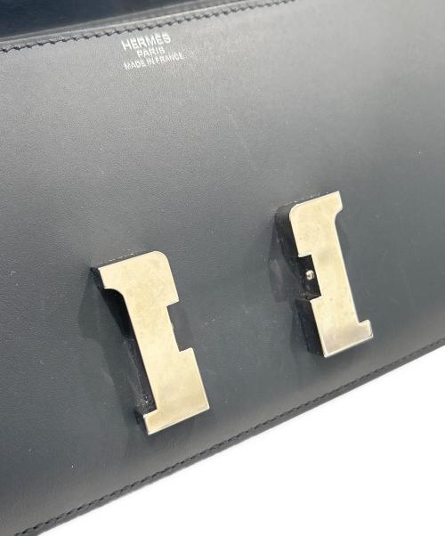HERMES（エルメス）HERMES (エルメス) Constance III Elan コンスタンス3 エラン/ブラック系/ネイビー系/ソンブレロ/シルバー金具/□R刻印:2014年製 ブラック サイズ:25の古着・服飾アイテム