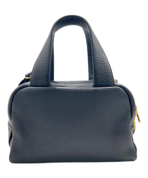 PRADA（プラダ）PRADA (プラダ) サイド三角プレートトップハンドルバッグ/RADA Triangle Logo Plate Top Handle Bag Saffiano Leather Handbag ブラックの古着・服飾アイテム