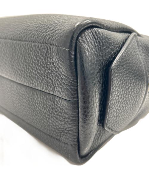 PRADA（プラダ）PRADA (プラダ) サイド三角プレートトップハンドルバッグ/RADA Triangle Logo Plate Top Handle Bag Saffiano Leather Handbag ブラックの古着・服飾アイテム