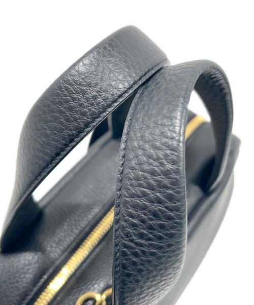 PRADA（プラダ）PRADA (プラダ) サイド三角プレートトップハンドルバッグ/RADA Triangle Logo Plate Top Handle Bag Saffiano Leather Handbag ブラックの古着・服飾アイテム