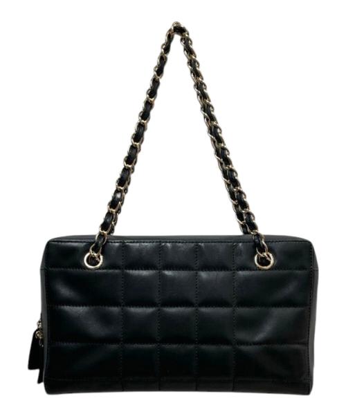 CHANEL（シャネル）CHANEL (シャネル) チョコバー チェーンショルダーバッグ ブラックの古着・服飾アイテム