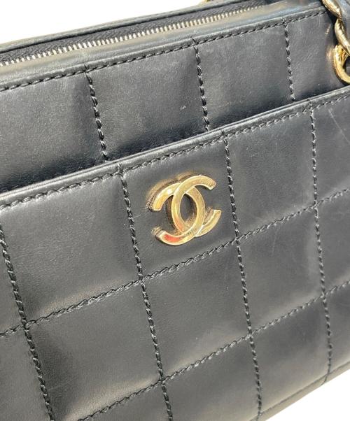 CHANEL（シャネル）CHANEL (シャネル) チョコバー チェーンショルダーバッグ ブラックの古着・服飾アイテム