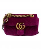 GUCCIグッチ）の古着「チェーンショルダーバッグ」｜パープル