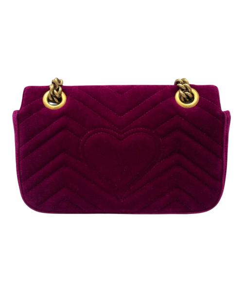 GUCCI（グッチ）GUCCI (グッチ) チェーンショルダーバッグ パープルの古着・服飾アイテム