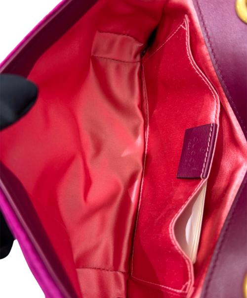 GUCCI（グッチ）GUCCI (グッチ) チェーンショルダーバッグ パープルの古着・服飾アイテム