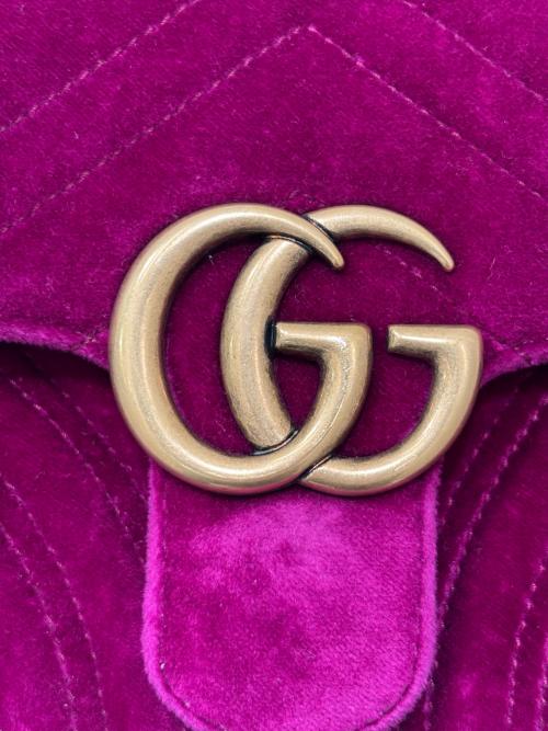 GUCCI（グッチ）GUCCI (グッチ) チェーンショルダーバッグ パープルの古着・服飾アイテム