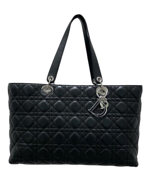 Christian Dior（クリスチャン ディオール）Christian Dior (クリスチャン ディオール) カナージュトートバッグ ブラックの古着・服飾アイテム