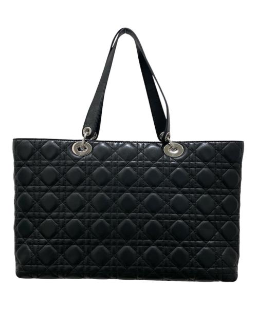 Christian Dior（クリスチャン ディオール）Christian Dior (クリスチャン ディオール) カナージュトートバッグ ブラックの古着・服飾アイテム