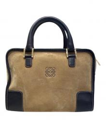 LOEWE（ロエベ）の古着「アマソナ28/スウェードハンドバッグ」｜ベージュ