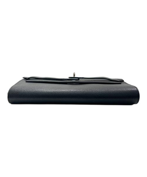 HERMES（エルメス）HERMES (エルメス) Kelly to go Wallet Bag/ケリトゥーゴー/ノワール/ブラック系/ヴォーエプソン/シルバー金具/U刻印：2022年製 ブラックの古着・服飾アイテム