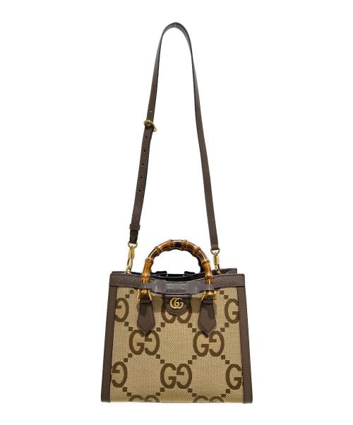 GUCCI（グッチ）GUCCI (グッチ) ダイアナスモールトートバッグ ジャンボGG/GUCCI Diana Small Tote Bag Jumbo GG ベージュ サイズ:スモールの古着・服飾アイテム