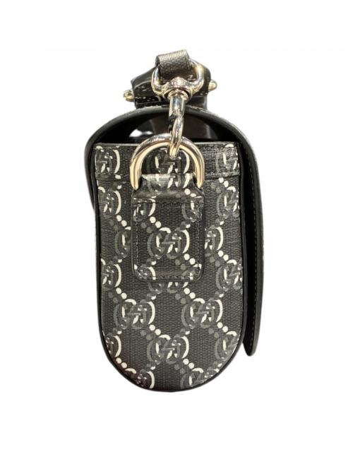 GUCCI（グッチ）GUCCI (グッチ) ロッソアンコーラ ミニショルダーバッグ GGシャドウ 802029 ブラック サイズ:-の古着・服飾アイテム