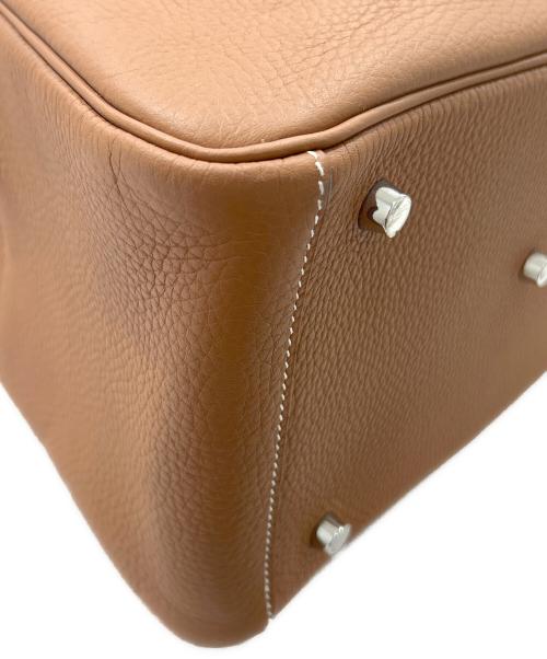 HERMES（エルメス）HERMES (エルメス) Lindy 30 リンディ 30/トリヨンクレマンス/ゴールド/シルバー金具/□O刻印:2011年製 ゴールド サイズ:30の古着・服飾アイテム