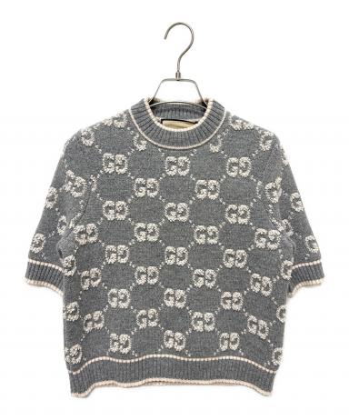中古・古着通販】GUCCI (グッチ) GGニット グレー サイズ:XS｜ブランド