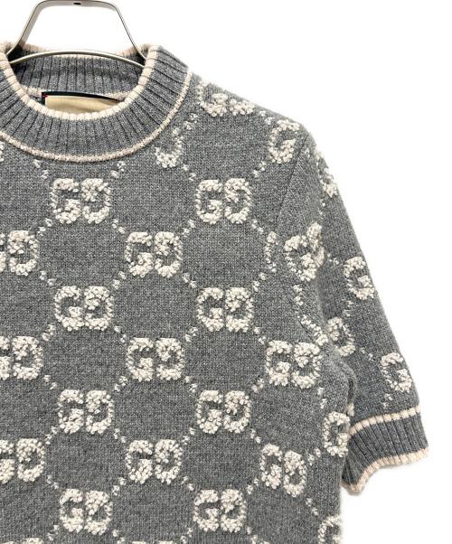 GUCCI（グッチ）GUCCI (グッチ) GGニット グレー サイズ:XSの古着・服飾アイテム