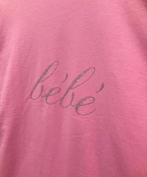 BALENCIAGA（バレンシアガ）BALENCIAGA (バレンシアガ) BEBE ラインストーンロゴTシャツ/オーバーサイズTシャツ ピンク ピンク サイズ:2の古着・服飾アイテム
