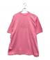 BALENCIAGA（バレンシアガ）の古着「BEBE ラインストーンロゴTシャツ/オーバーサイズTシャツ ピンク」｜ピンク