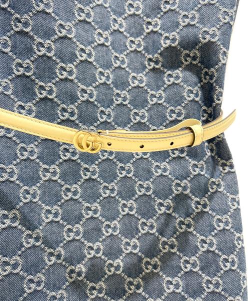 GUCCI（グッチ）GUCCI (グッチ) GUCCI GG Jacquard Denim Dress/グッチ GGジャカード デニムドレス インディゴ サイズ:36の古着・服飾アイテム
