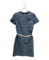 GUCCI（グッチ）の古着「GUCCI GG Jacquard Denim Dress/グッチ GGジャカード デニムドレス」｜インディゴ