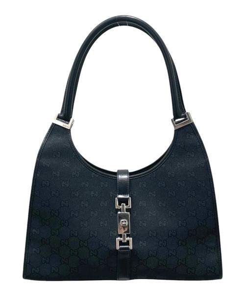 GUCCI（グッチ）GUCCI (グッチ) GGキャンバスジャッキー ワンショルダーバッグ ブラックの古着・服飾アイテム