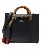 GUCCIグッチ）の古着「ダイアナ ミディアム トートバッグ ‎702721 U3ZDT 1073」｜ブラック