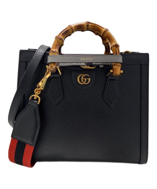 GUCCI（グッチ）GUCCI (グッチ) ダイアナ ミディアム トートバッグ ‎702721 U3ZDT 1073 ブラック サイズ:ミディアムの古着・服飾アイテム